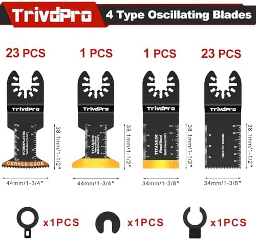 Multitool Blades Multi-Tool Blades Kits - TrivdPro 48pcs Oscillating Blade