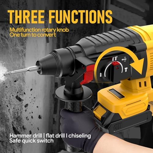 SDS Cordless Rotary Hammer Drill Fit for Dewalt 20V Battery(NO Battery)