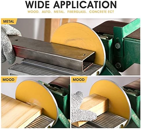 100 Pcs 6 Inch 100 Grit PSA Self Adhesive DA Sanding Disc Roll Sandpaper Designed for Surface Blending Edge Woodworking Metal Sanding Sand Paper