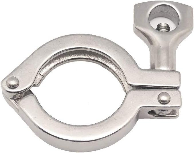 Beduan 2" Sanitary Tri Clamp 304 Stainless Steel Single Pin Heavy Duty Tri Clamp Clover with Wing Nut for Ferrule TC 2" (2 Inch)