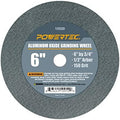 POWERTEC Bench Grinder Wheel 6 Inch 150 Grit, Aluminum Oxide Grinding Wheel for Bench Pedestal Grinder, 3/4" Thick 1/2" Arbor, Sharpening & Shaping Drill Bits, Blade, and Chisel 1PK (15520)