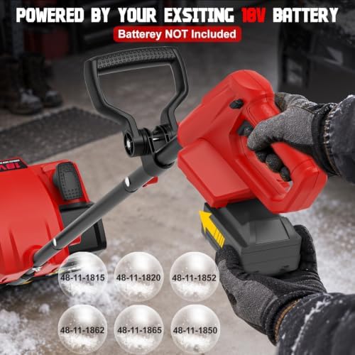 12-Inch Cordless Snow Shovel Compatible for Milwaukee 18V Battery