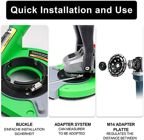Dust Shroud for Angle Grinder 4.5 Inch /5 Inch Universal Surface Grinding Shroud for Concrete, Cement, Marble, Rock, Granite（115mm / 125mm）