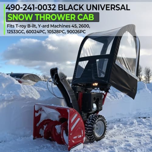 490-241-0032 Snow Thrower Cab, Snow Blower Cab Enclosure Fits for Troy-Bilt Yard-Machines 45 2600 12533GC 60024PC 10528PC 90026PC, for 2-Stage Snowthrowers