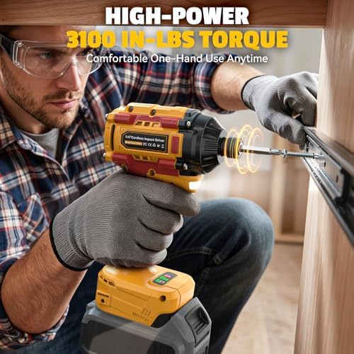 Cordless Drill and Impact Driver Combo Kit Compatible with Dewalt Battery