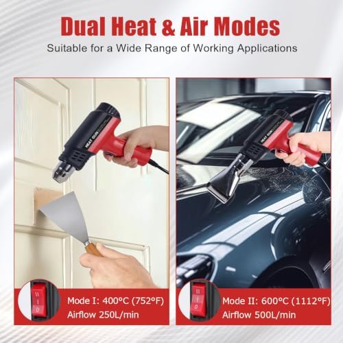 Heat Gun Kit with 460PCS Heat Shrink Solder Seal Wire Connectors, Waterproof Heat Shrink Wire Connectors, 26-10 AWG Heat Shrink Sleeve for Automotive, Marine, Wiring Repair