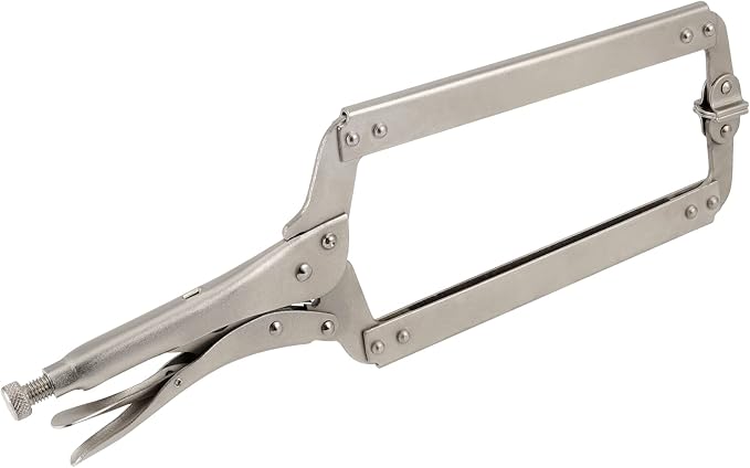2PCS 18 Inches C-clamp Locking Pliers with Swivel Pads, Locking Clamp Pliers, Welding Clamps for Wood Working and Welding