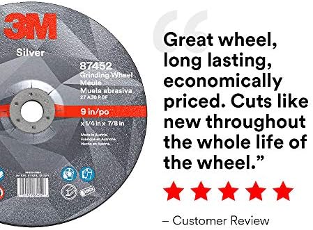 3M Silver Depressed Center Grinding Wheel, 87452, 36+, T27