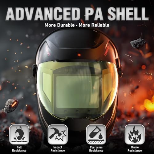 YESWELDER Auto-Shade Welding Helmet, Internal Digital Control, 180° View