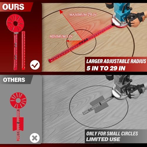 4 in 1 Router Circle Cutting Jig for Cutting Large Circles 10"-58"