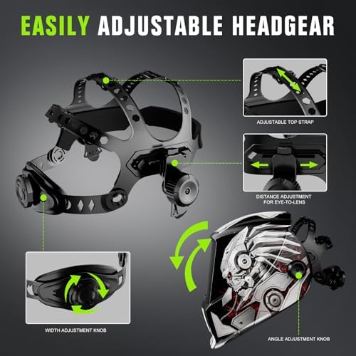 Laser Welding Helmet 900-1100nm OD8+ Professional Laser Face Shield