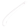 KEARING 24inch French Curve Ruler for Pattern Making, Vary Form Curve Ruler for Sewing, Sandwich Line Scale, Clear Hip Measuring Curve Transparent Fashion Designer's Ruler