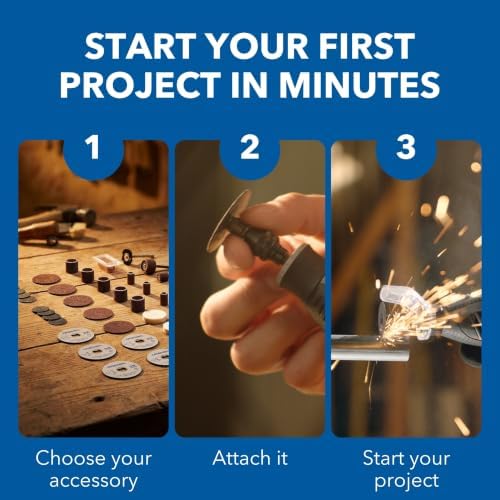 Dremel 4300-5/40 Rotary Tool Kit with LED Light - 5 Attachments & 40 Accessories - Ideal for Grinding, Cutting, Wood Carving, Sanding, and Engraving