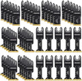 PECHAM 50PCS Titanium Oscillating Tool Blades, Universal Oscillating Multitool Blades Metal Cutting Quick Release for Hard Material Metal Nails Wood Plastic Fit Dewalt Rockwell Milwaukee Makita Bosch