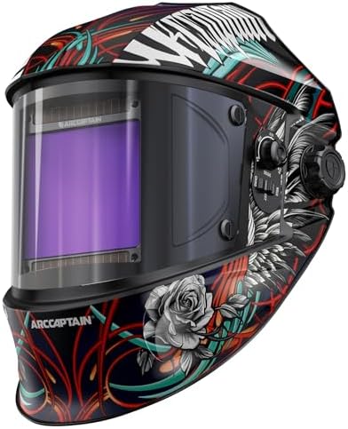 ARCCAPTAIN Welding Helmet, 3.94"×3.66" Auto Darkening Welding Hood