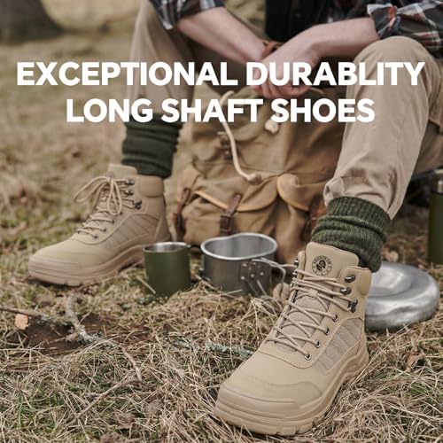 ANGRYRAM Steel Toe Boots for Men Women Puncture Proof Work Boots