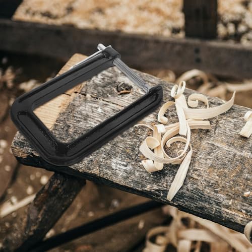 SHERCHPRY 3-inch C-clamp, Universal Table Mount Clamp for Desk, 180mm Cast Steel Workholding Device for Woodworking and Repair