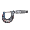 Starrett Outside Micrometer with One-Piece Spindle, Satin Chrome Finish and Advanced Sleeve Design - American Pride Theme, 0-1" Range, .0001" Graduation - APT436.1XRL-1