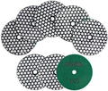 DT-DIATOOL Dry Diamond Polishing Pads 4 Inch for Granite Marble Quartz Stone Countertop Tiles 8 Pieces Grits 800