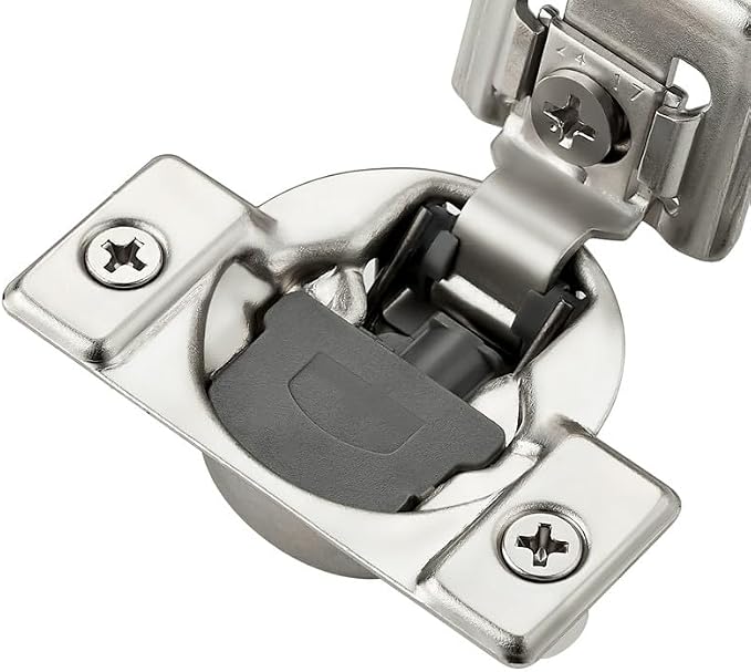 Ravinte 2 Pack 1 Pair 1-5/16 inch Overlay Soft Close Kitchen Cabinet Hinges Stainless Steel Adjustable Kitchen Hinges Satin Nickel Cabinet Hardware