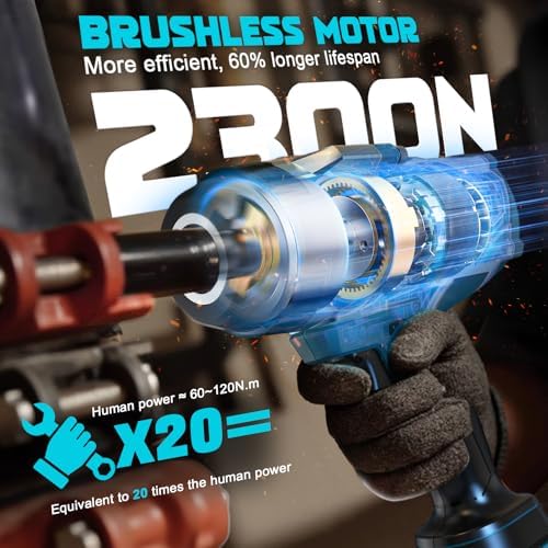 DIYtoolifz Cordless Impact Wrench 1/2" Compatible with Makita 18v Battery, 1700 Ft-lbs High Torque Impact Driver with 6Pcs Sockets & Storage Case, Impact Gun with 4 Modes & LED Light(Tool Only)
