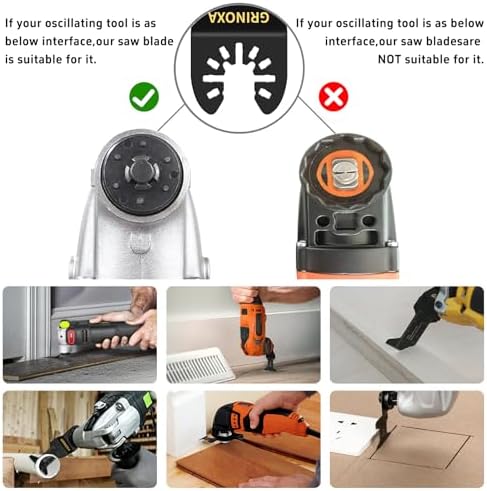 10PCS Oscillating Tool Blades, Universal Oscillating Saw Blades Multitool Blades Quick Release for Wood Plastics Soft Metal, Compatible with Dewalt Ryobi Fein Milwaukee Craftsman