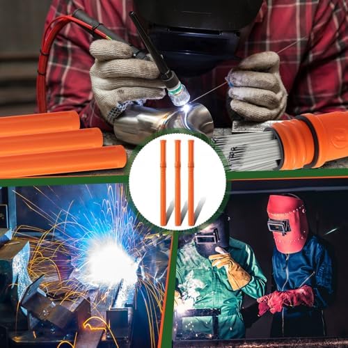 Tandefio 4 Pcs Welding Rod Storage Tube 40 Inch Tig Rod Holder, Orange