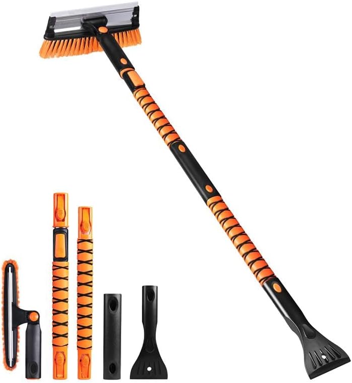 EcoNour 55" Telescopic Snow Brush and Ice Scraper for Car Windshield