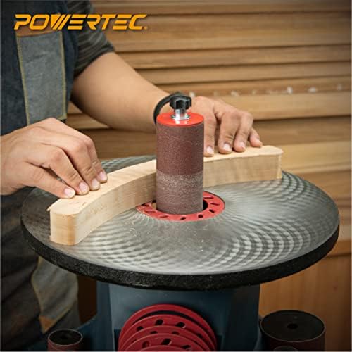 POWERTEC 11215 4.5 Inch Sanding Sleeves for Spindle Sander | 120 Grit | Aluminum Oxide Sandpaper Diameter 3 Inch (Pack of 3)