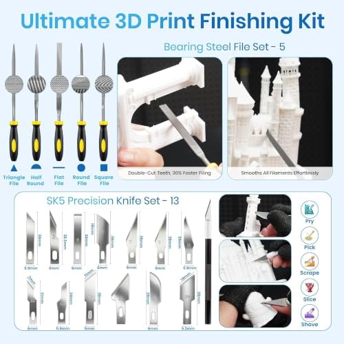 141Pcs 3D Printer Accessories with 4-Layer Slotted Case, Precision Workstation, Includes Digital Caliper, Cordless Rotary Tool, PTFE Nozzle Coating for Bambu Lab, Flashforge, Ender 3, Anycubic