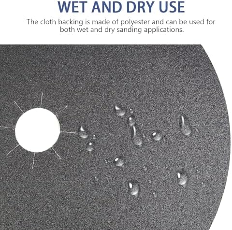 HUAALIUCHE Floor Sanding Disc Cloth-Backed Silicon Carbide，17" x 2" Holes for Concrete, Stone, 100 Grit, 3-Pack