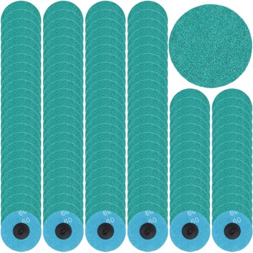 Newwiee 150 Pcs 3 Inch Sanding Discs 60 Grit 3 Inch Twist Lock Grinding Disc Zirconia Quick Change Lock Grinder Sanding Discs for Surface Prep Strip Grind Polish Finish Burr Rust Paint Removal