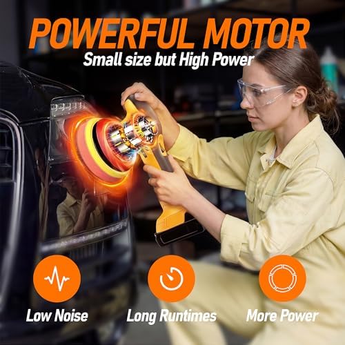 6 In Cordless Car Buffer Polisher Fit for Dewalt 20V Battery(NO Battery)
