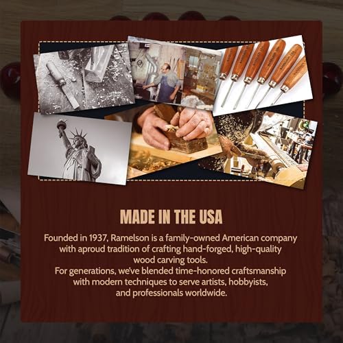 UJ Ramelson Royal Arms Gun Stock Inletting Chisel Set, 5 Piece Set