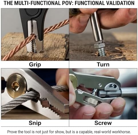 5-in-1 Adjustable EDC Pocket Multitool Pliers, Stainless Steel Portable Outdoor Camping Emergency Repair Tool