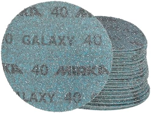 Mirka Galaxy 5 Inch Sanding Discs Grit 40 50 Pack Hook Loop
