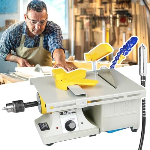 850W Rock Polishing Buffer Machine,Speed Adjustable Bench Lathe Polisher-Support grinding - cutting - drilling,With flexible shaft & handle&Universal water pipe,Tabletop Lapidary Equipment