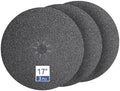 HUAALIUCHE Floor Sanding Disc Cloth-Backed Silicon Carbide，17" x 2" Holes for Concrete, Stone, 16 Grit, 3-Pack