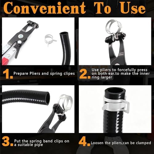 Spring Hose Clamps Kit with Plier & Hose Removal Tool,355Pcs
