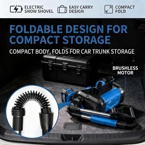 Cordless Electric Snow Shovel, Brushless, 11.8 in, 2 Batteries