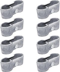 1-5/8" Galvanized Chain Link Fence Panel Clamps with Bolts & Nuts - Saddle Clamps for Dog Kennels & Temporary Fencing (8 Pack)