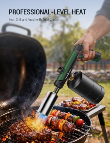 ThermoMaven Propane Torch Gun, One-Touch Max Fire Flame Thrower, Evergreen