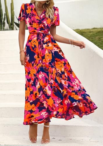 PRETTYGARDEN Women's Boho Floral Summer Maxi Dresses