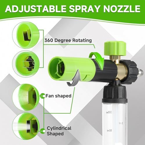 Tool Daily Pressure Washer Short Gun with Mini Foam Cannon Dual Connector