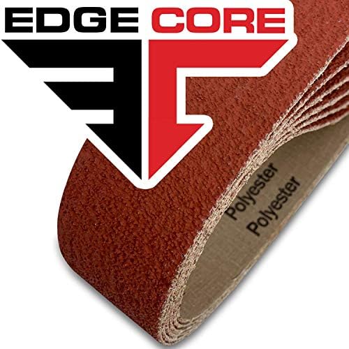 Red Label Abrasives 2 X 72 Inch 80 Grit EdgeCore Ceramic Grinding Sanding Belts, 6 Pack