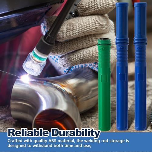 Tandefio 4 Pcs Welding Rod Storage Tube 40 Inch Tig Rod Holder, Green, Blue