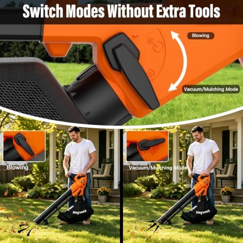 3-in-1 Leaf Vacuum Mulcher, 450 CFM Corded Blower