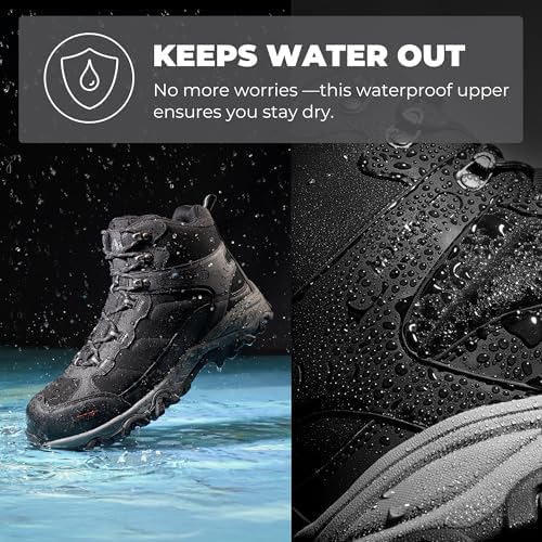 NORTIV 8 Men's Waterproof Steel Toe Work Boots