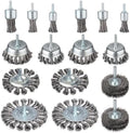 Rocaris 16 Pcs Twist Knot Wire Wheel Brush for Drill, Wire Cup Brush Set