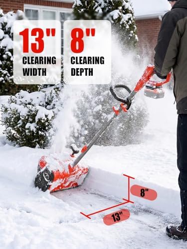 13" Cordless Snow Shovel Compatible with Milwaukee M18 Battery (Bare Tool)